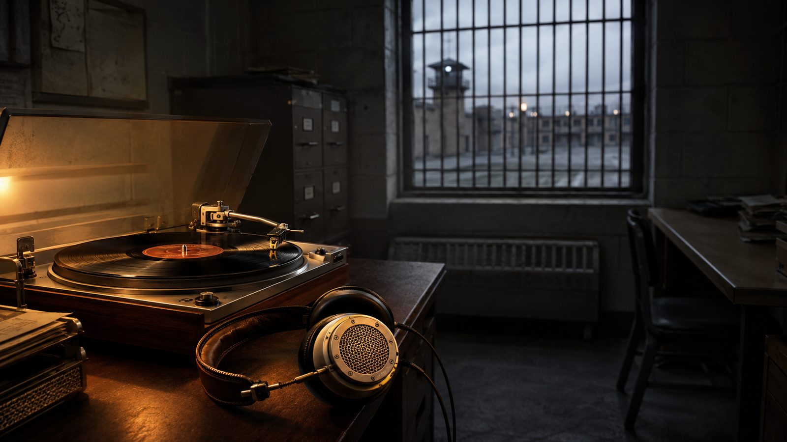 The record player and Grado headphones from The Shawshank Redemption